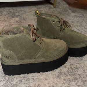 UGG Women's Olive Platform Boots
